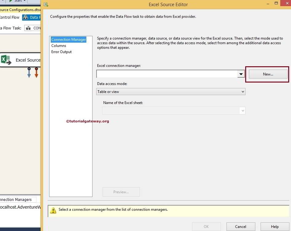 EXCEL Source in SSIS 3