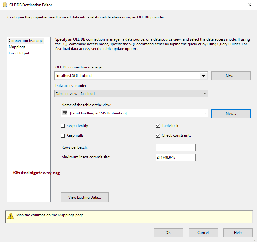 Destination Table Editor 13