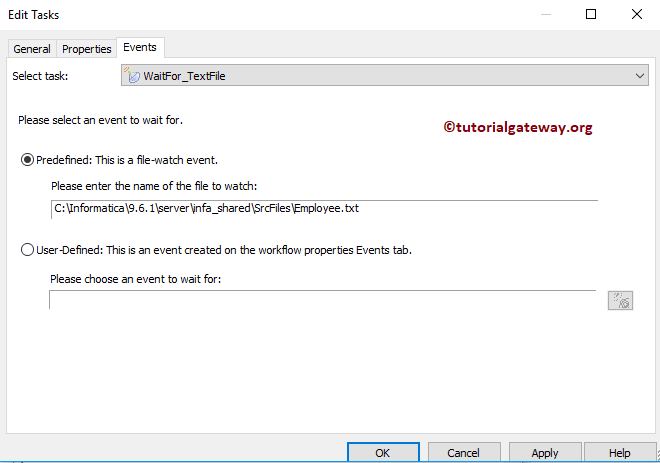 Event Wait Task in Informatica 18