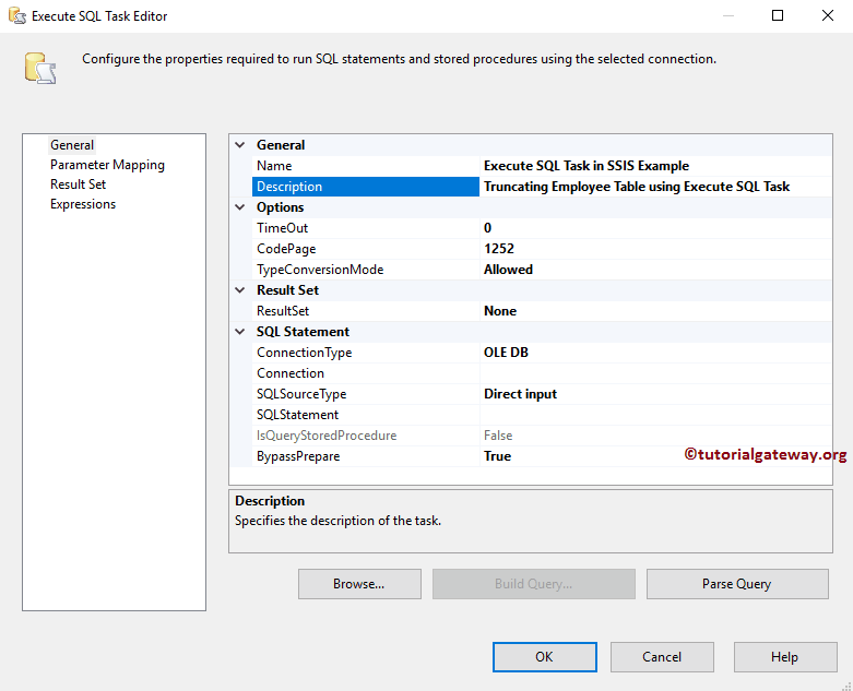 Execute SQL Task in SSIS Example 3
