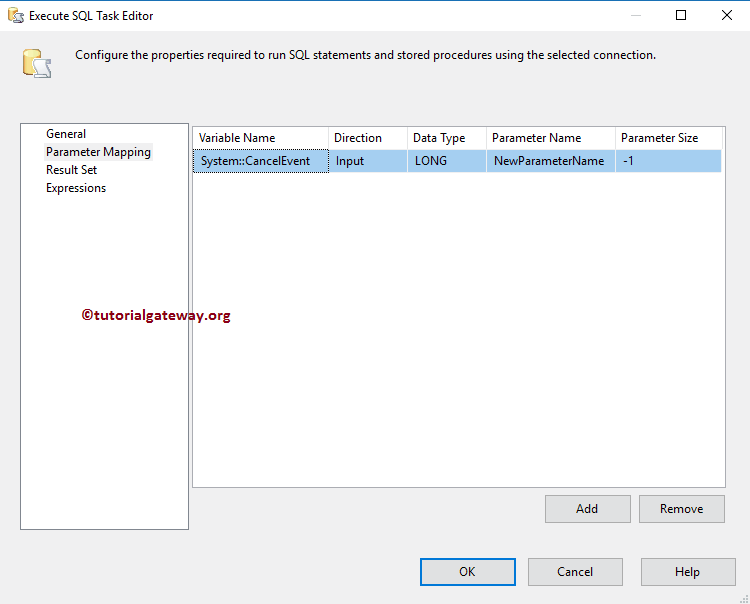 Execute SQL Task in SSIS 12