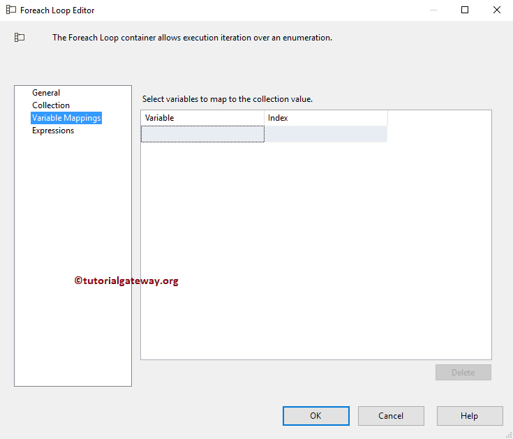 Foreach Loop Editor for execute task 12
