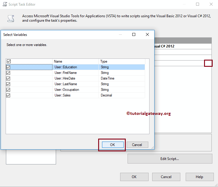 Script Editor for Execute in Single Rowset 10