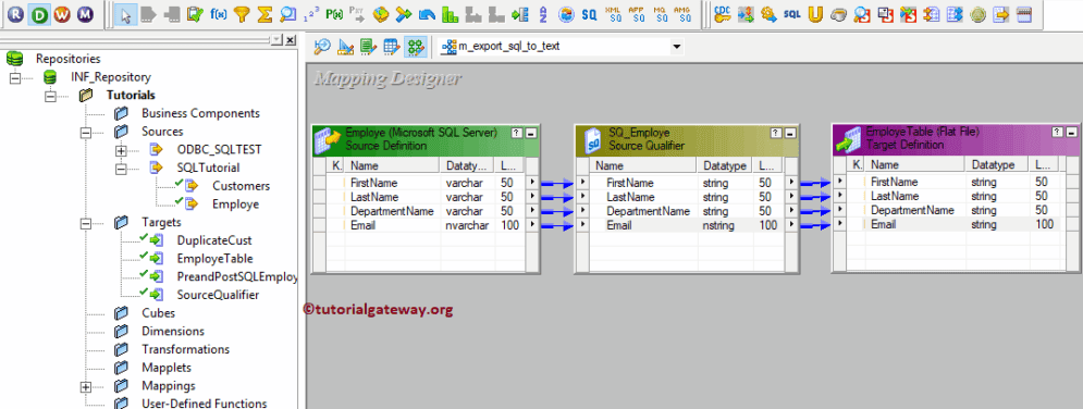 Export Data from SQL Server to Flat File in Informatica 17