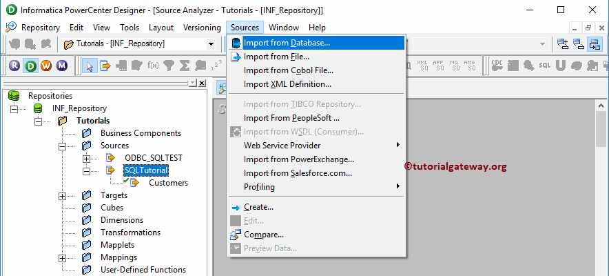 Import Table from Database