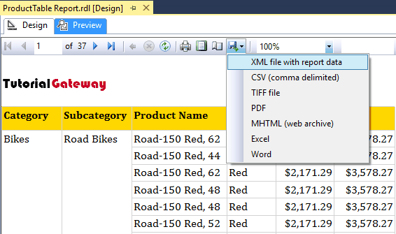 Export Report to XML File 22
