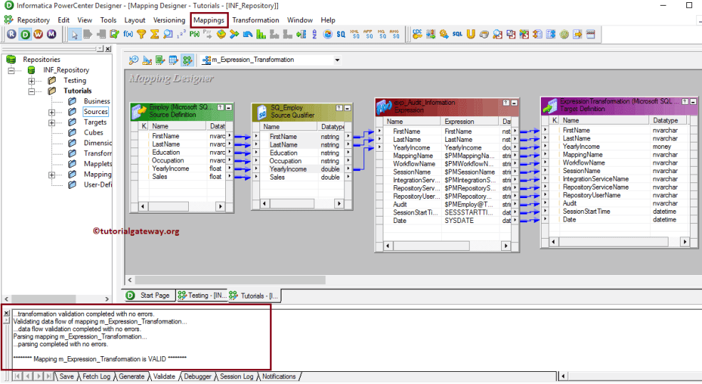 Expression Transformation in Informatica 12