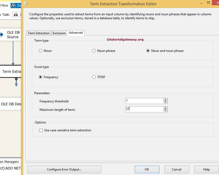 Extract Nouns and Noun Phrase using Term Extraction Transformation 7
