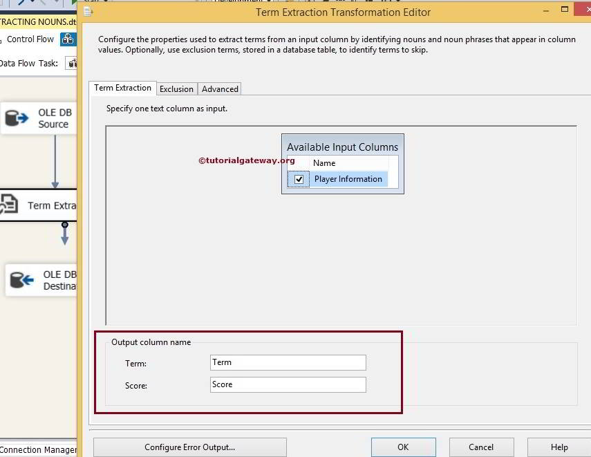 Extract Nouns and Noun Phrase using Term Extraction Transformation 5