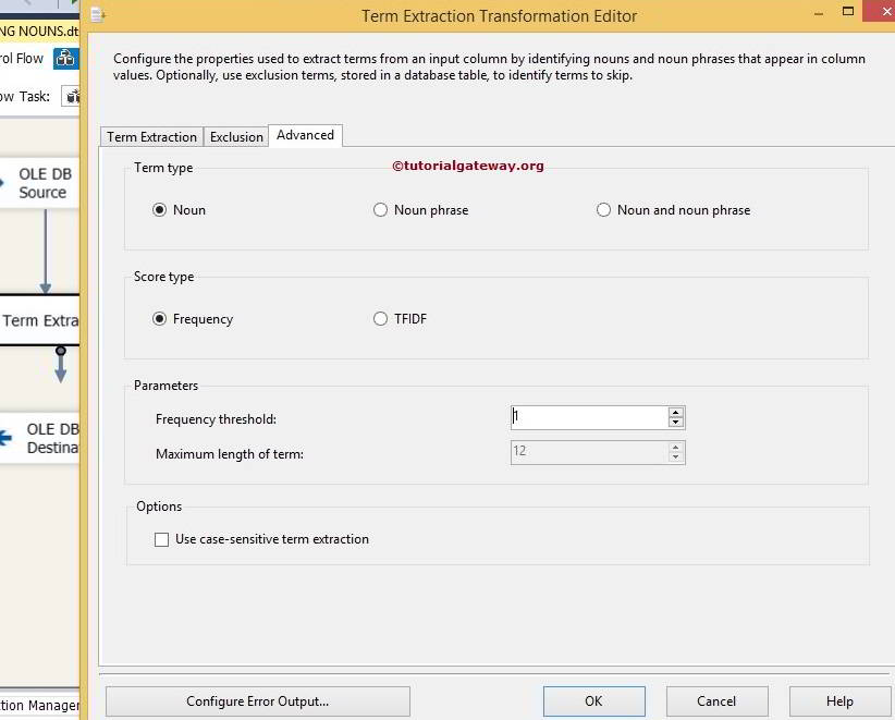 Extract Nouns Using Term Extraction Transformation in SSIS 7