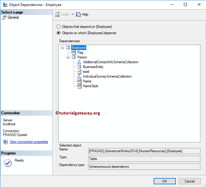 Find the Dependencies of a Table 4
