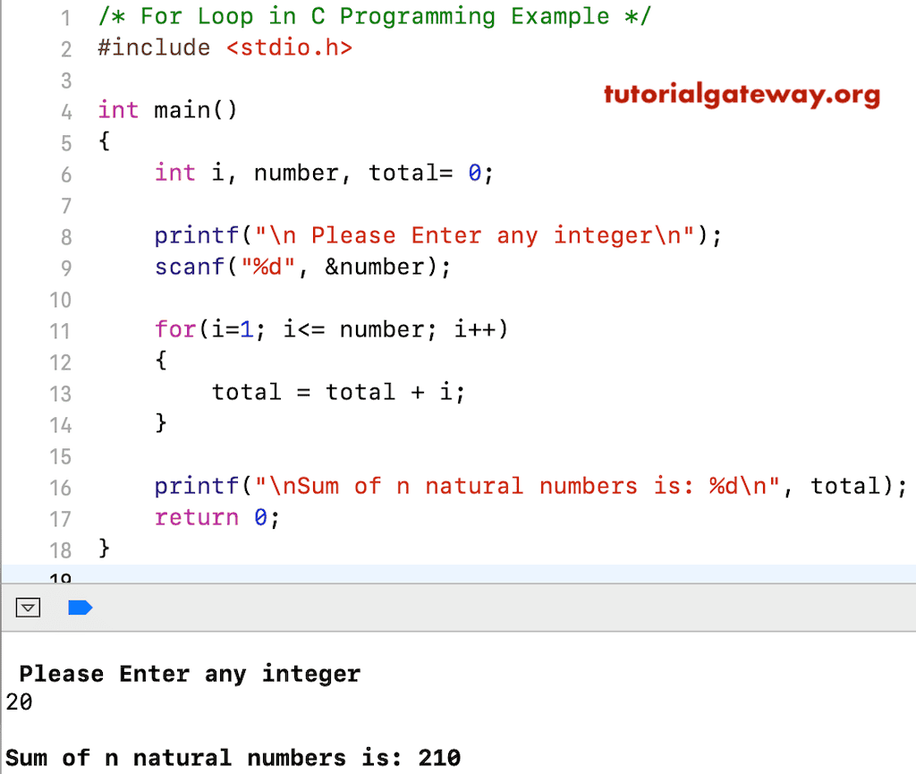 For Loop in C Programming 1