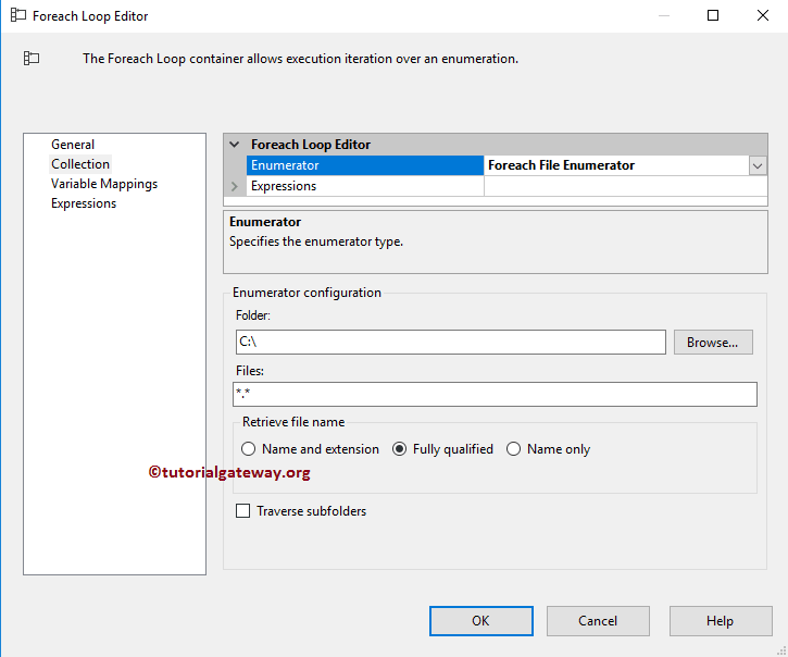 Foreach Loop Container Editor