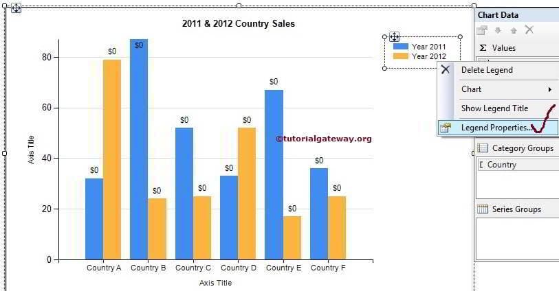 Format Column Chart Legend 1