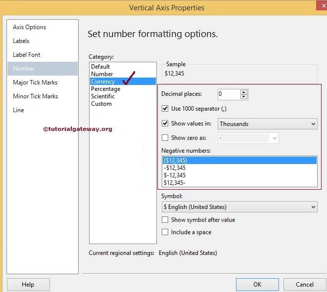 Format Vertical Axis Values 2