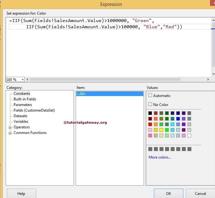 Expression to fill data bar color 3
