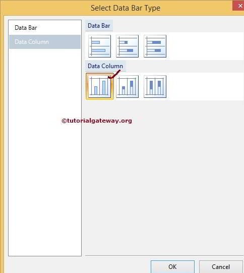 Select Data Column Chart Type 9