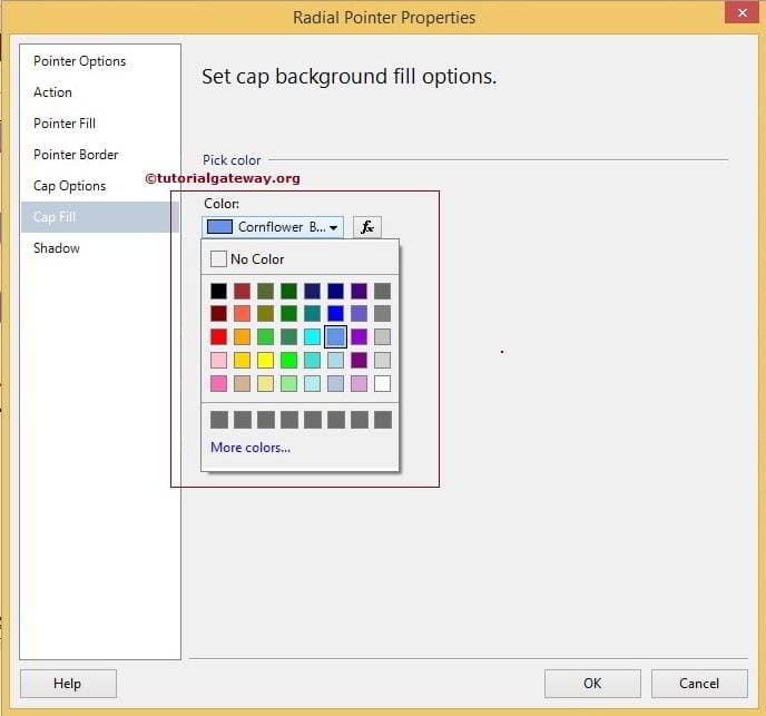 Fill Gauge Pointer Cap Color 10