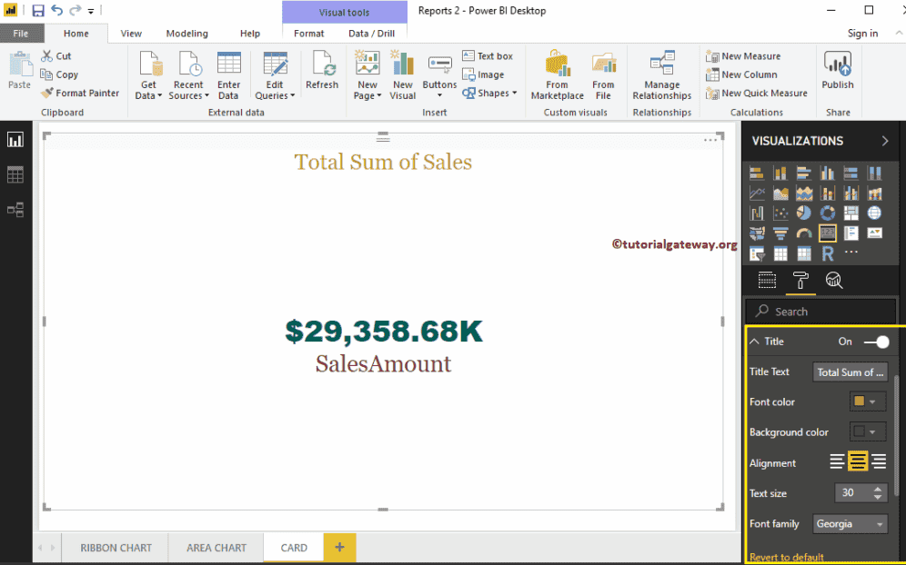 Format Power BI Card 3