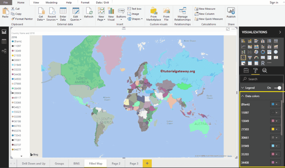 Format Power BI Filled Map 2