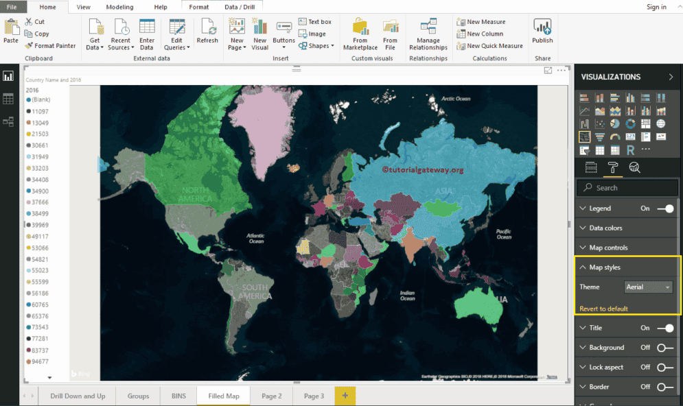 Format Power BI Filled Map 4
