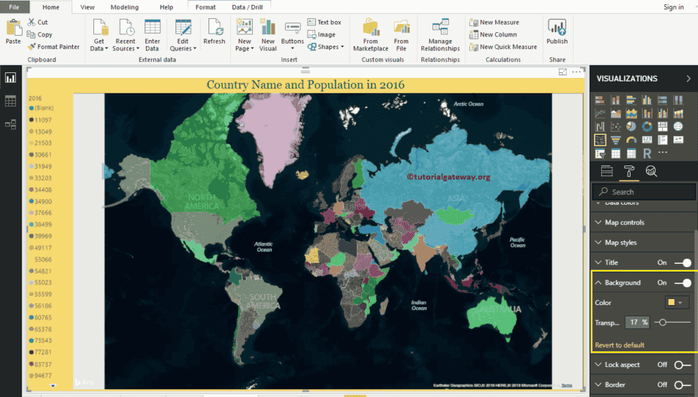 Format Power BI Filled Map 6