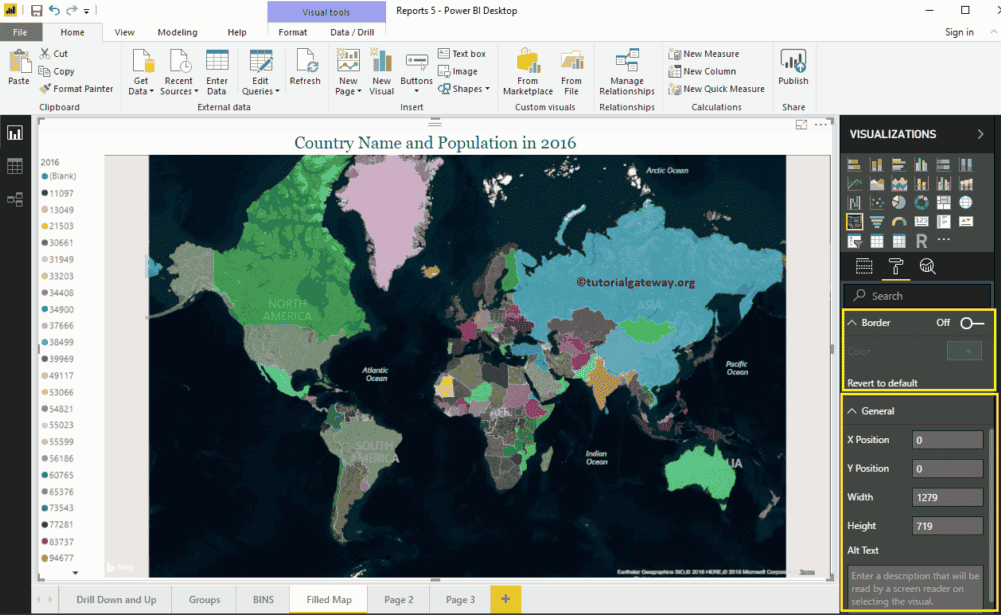 Format Power BI Filled Map 7
