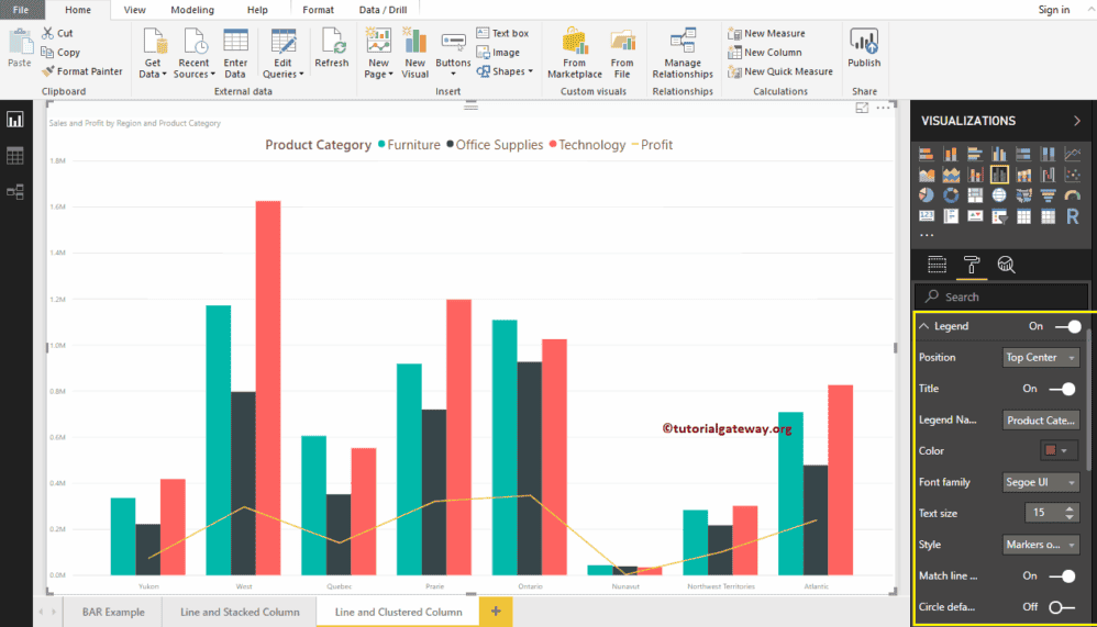 Format Line and Clustered Column Chart 2