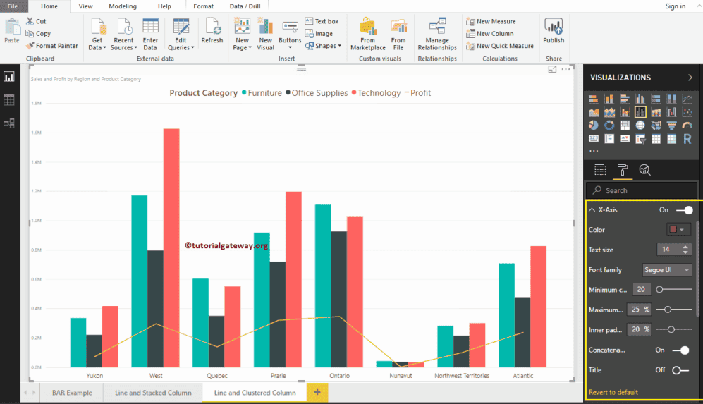 Format Line and Clustered Column Chart 3