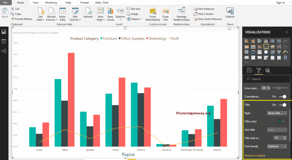 Format Line and Clustered Column Chart 4
