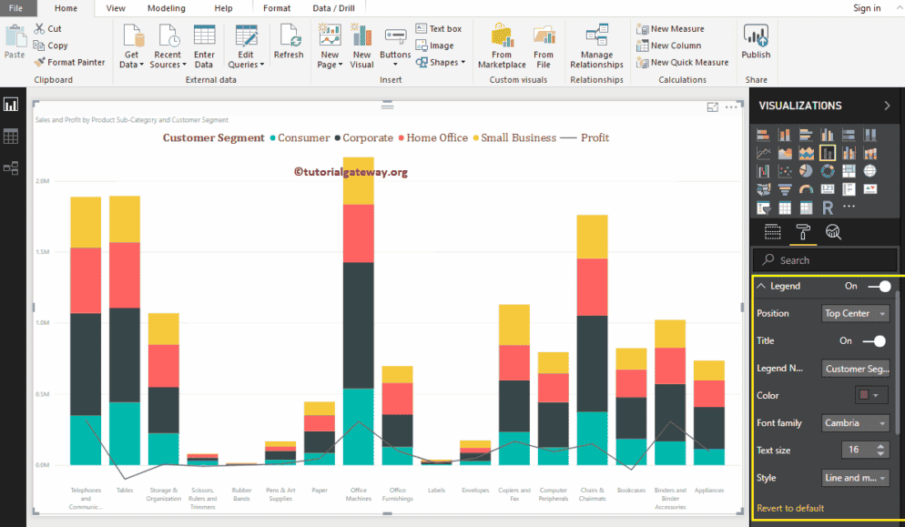 Format Line and Stacked Column Chart 2