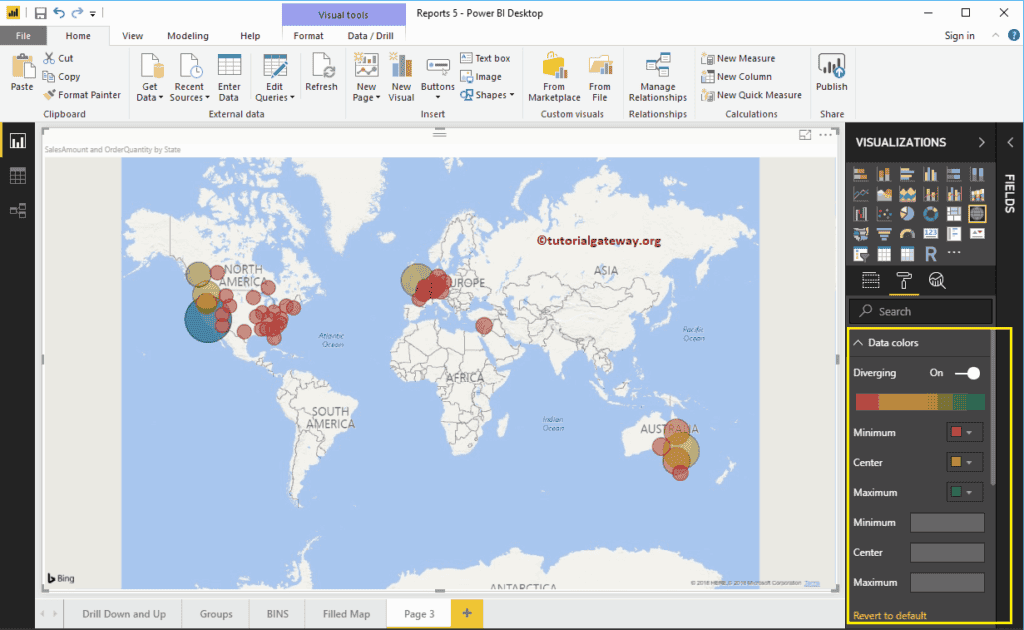 Format Power BI Map 1