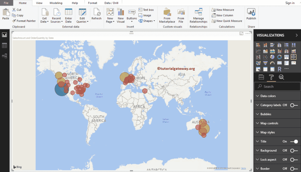 Format Power BI Map 3