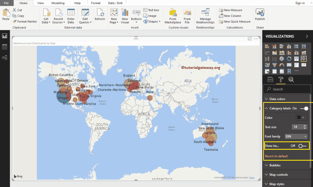 Format Power BI Map 4