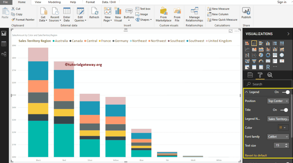Format Power BI Stacked Column Chart 2