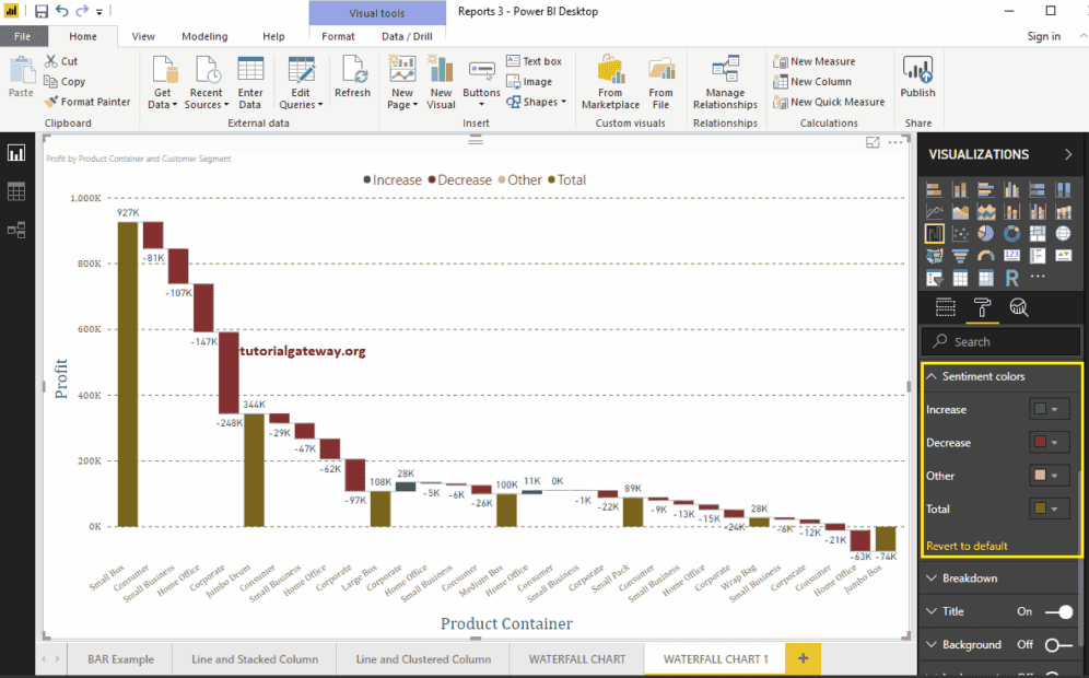 Format Power BI Waterfall Chart 8