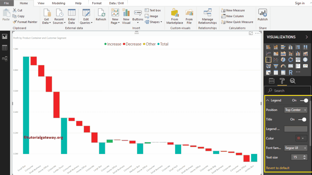 Format Power BI Waterfall Chart 2
