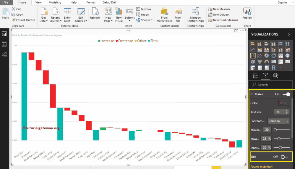 Format Power BI Waterfall Chart 3