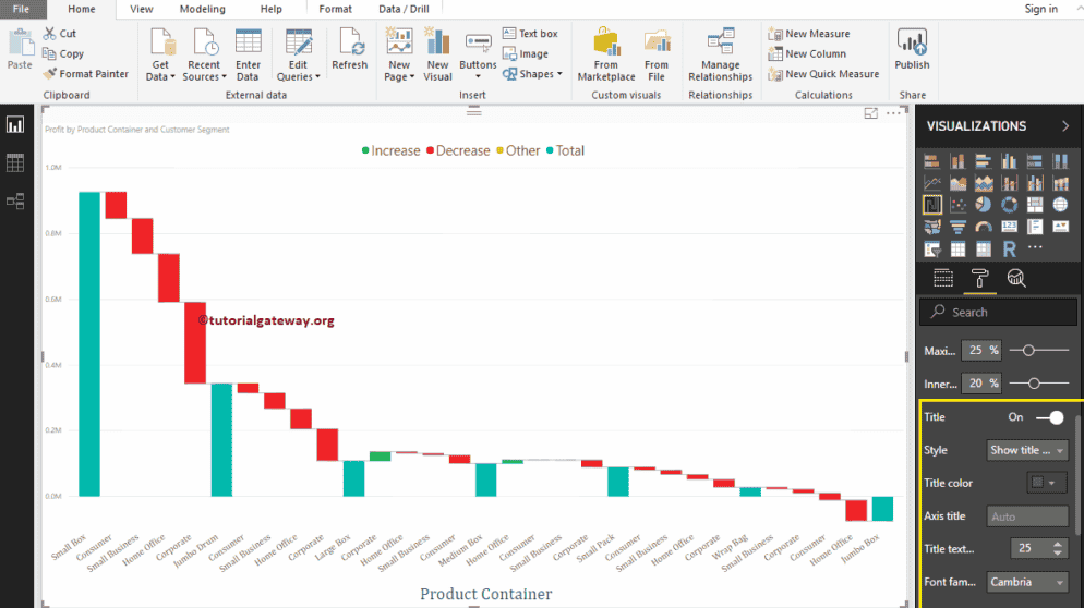 Format Power BI Waterfall Chart 4