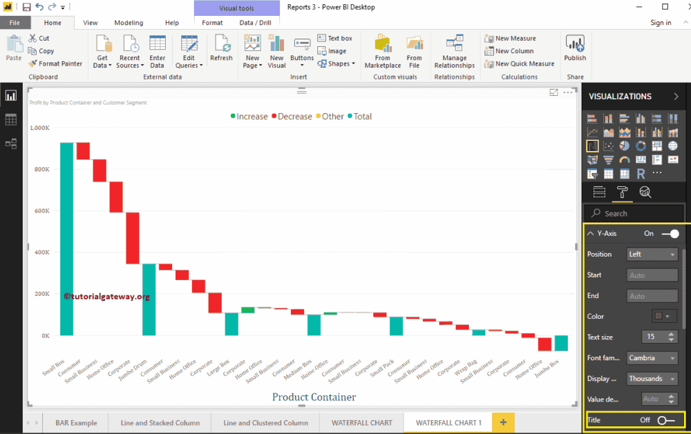 Format Power BI Waterfall Chart 5
