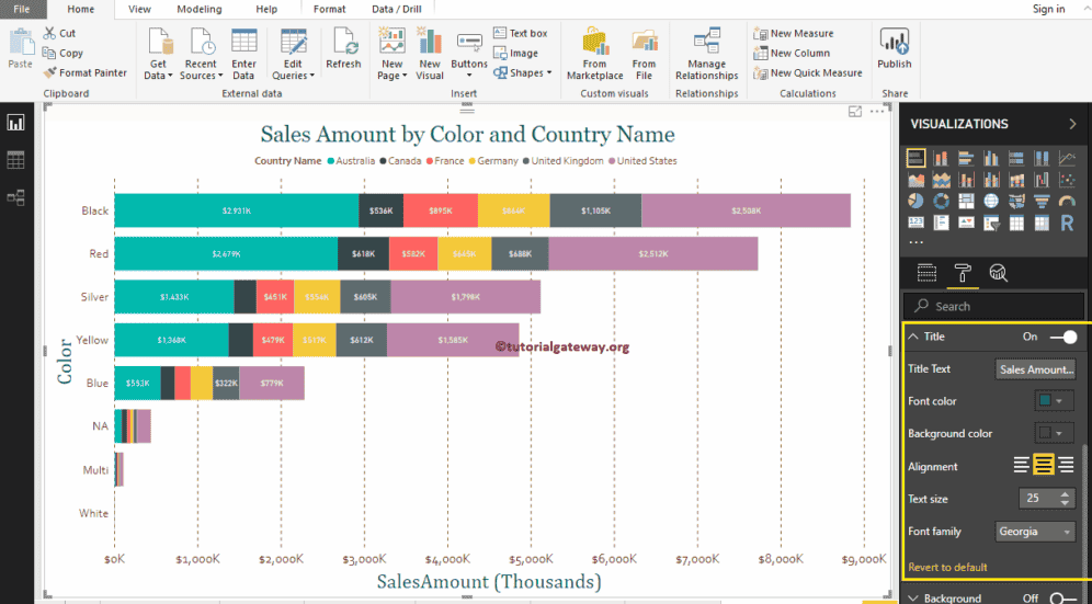 Format Stacked Bar Chart in Power BI 9