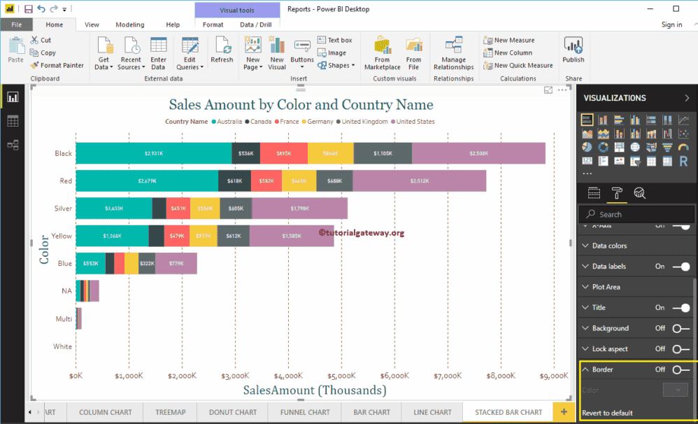 Format Stacked Bar Chart in Power BI 11
