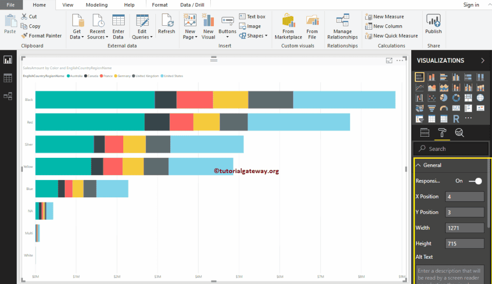 Format Stacked Bar Chart in Power BI 1