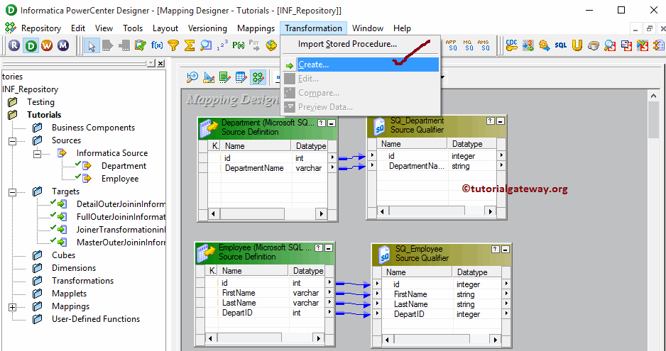 Full Outer Join in Informatica 3