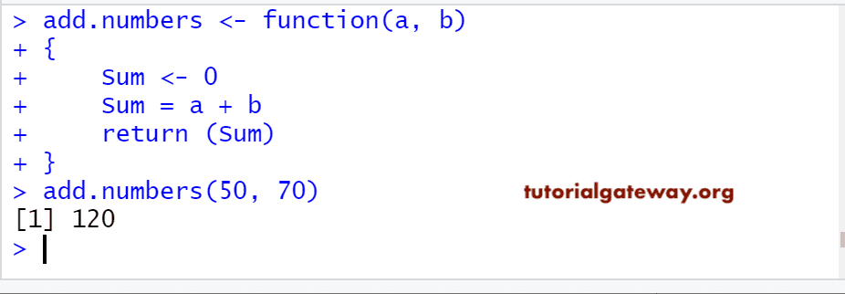 R Functions with Return Value 2