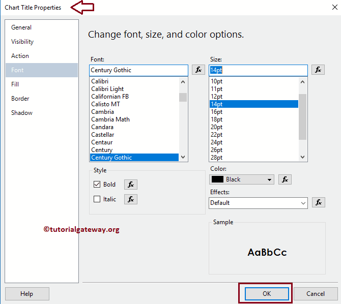 Format Title Fonts 14