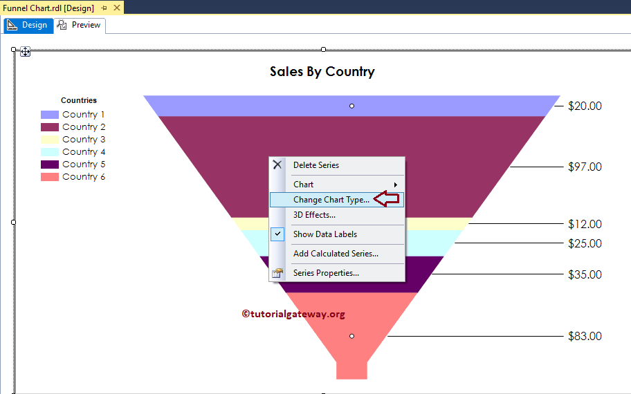 Change Funnel Chart Type 18