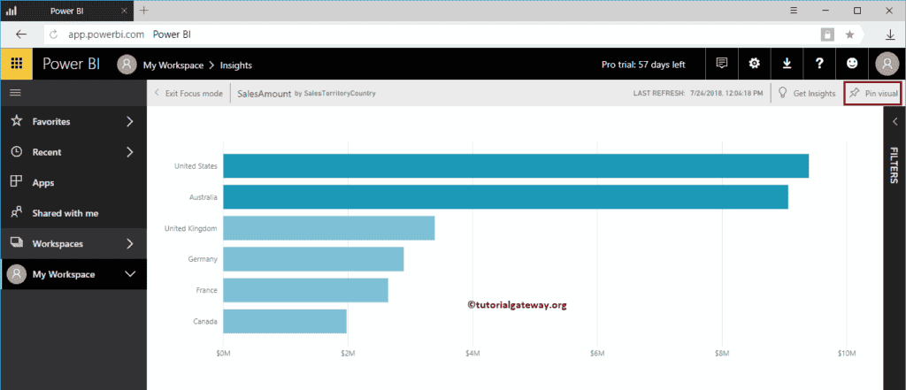 Pin Visual option on top right corner 8