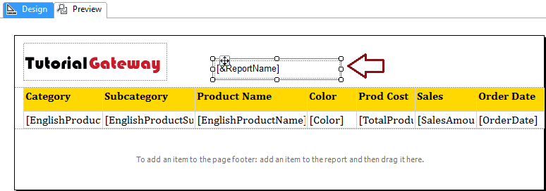 Add Report Name Global References Variable 3