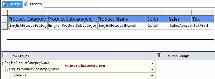 Table Report Details  7